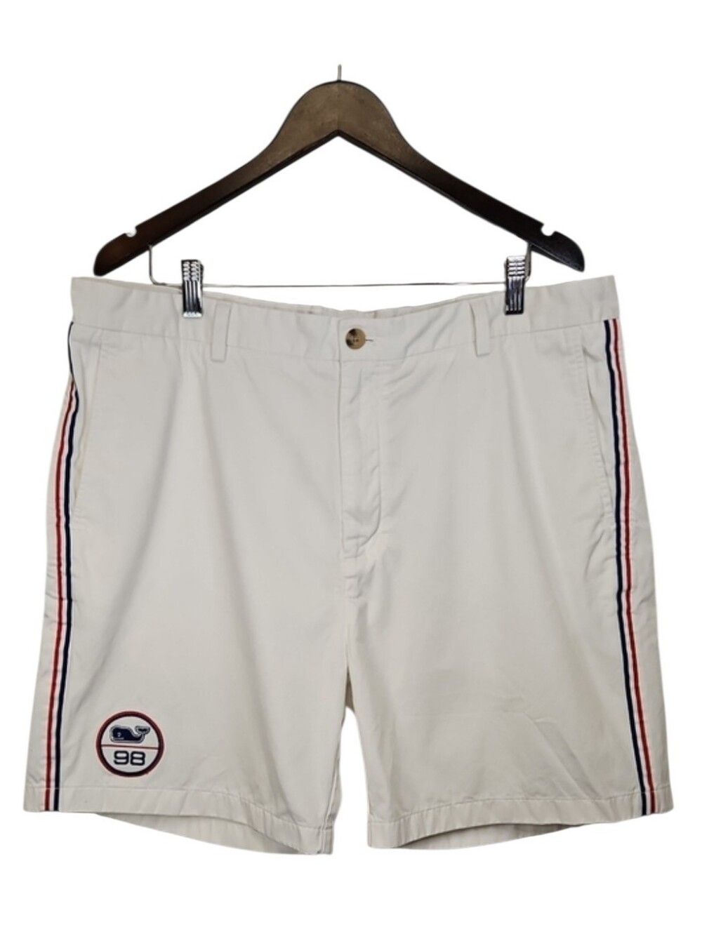 Vineyard Vines Mens Classic Fit White 7" Breaker Shorts, Size 40